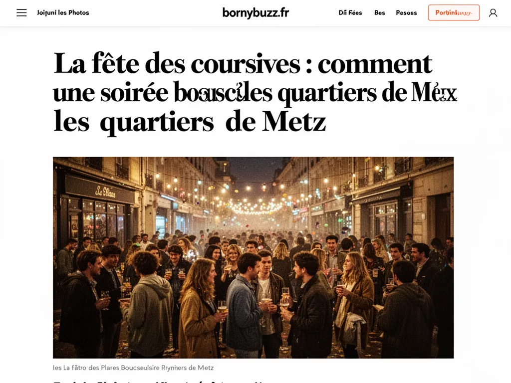 La fête des coursives : comment une soirée bouscule les quartiers de Metz