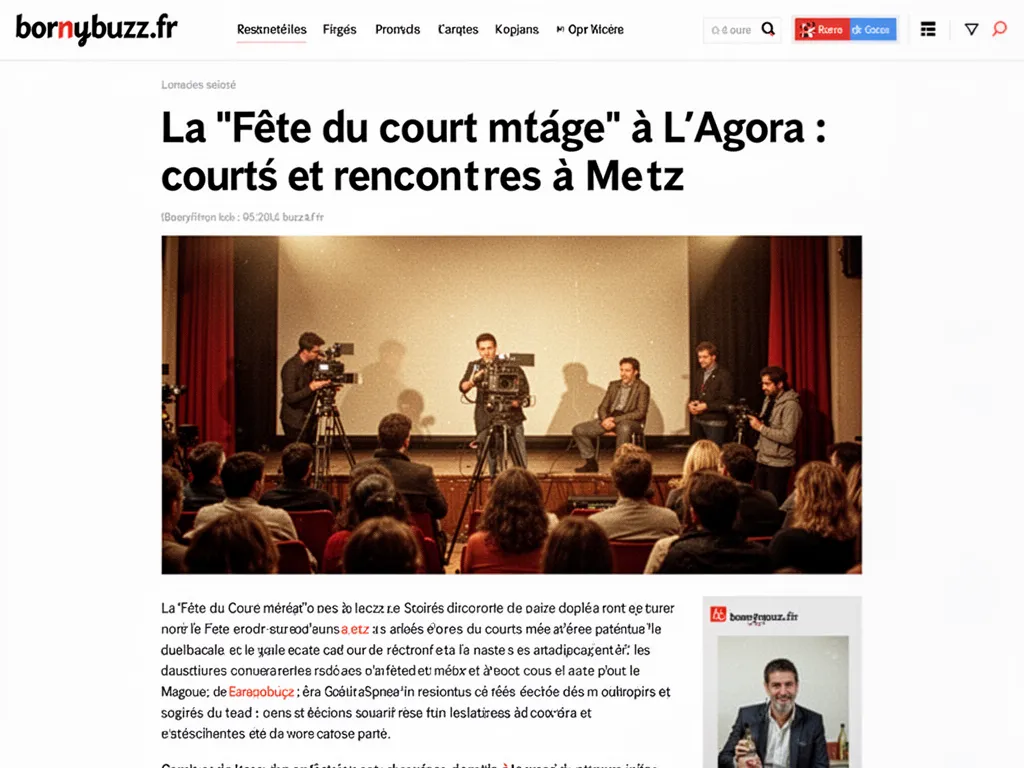 La "Fête du court métrage" à L'Agora : soirée courts et rencontres à Metz