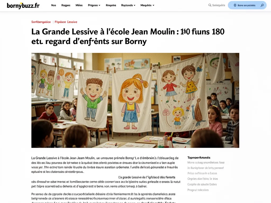 La Grande Lessive à l’école Jean Moulin : 180 dessins et un regard d’enfants sur Borny