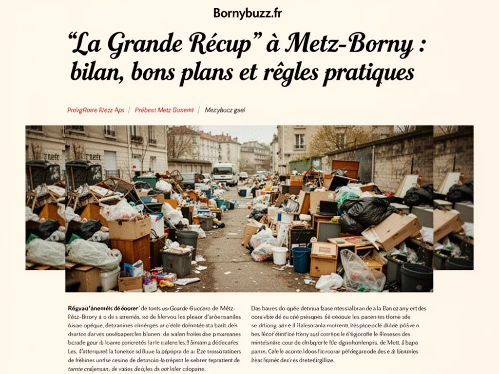 La Grande Récup' à Metz-Borny : bilan, bons plans et règles pratiques