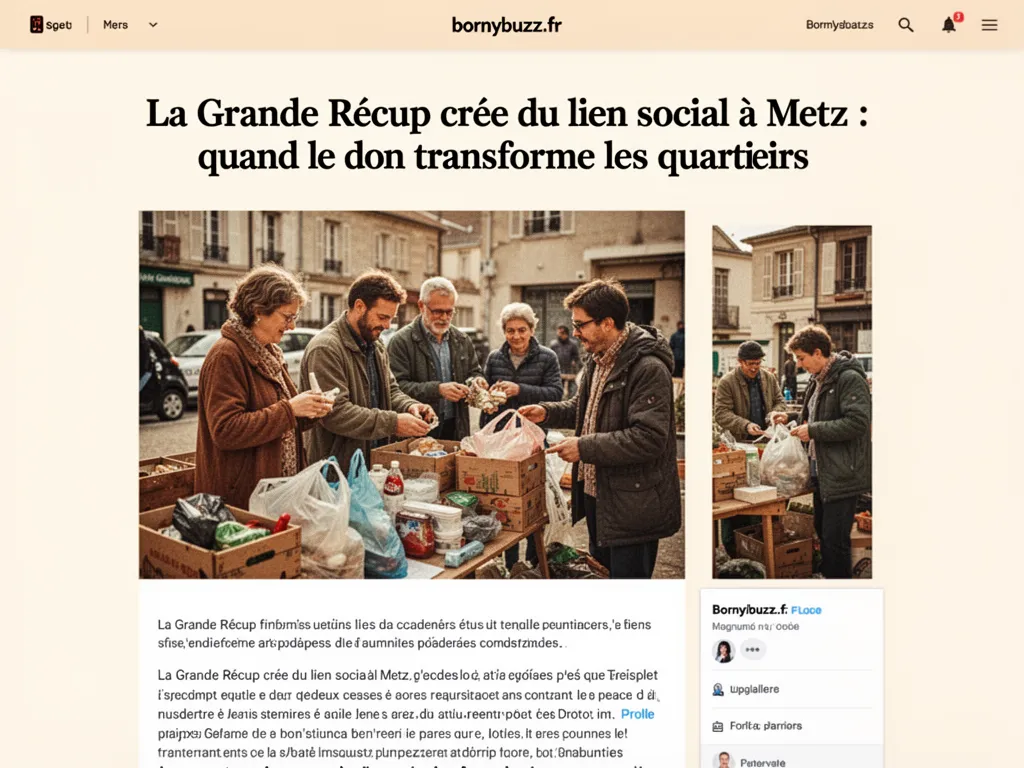 La Grande Récup crée du lien social à Metz : quand le don transforme les quartiers