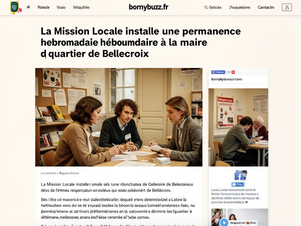 La Mission Locale installe une permanence hebdomadaire à la mairie de quartier de Bellecroix