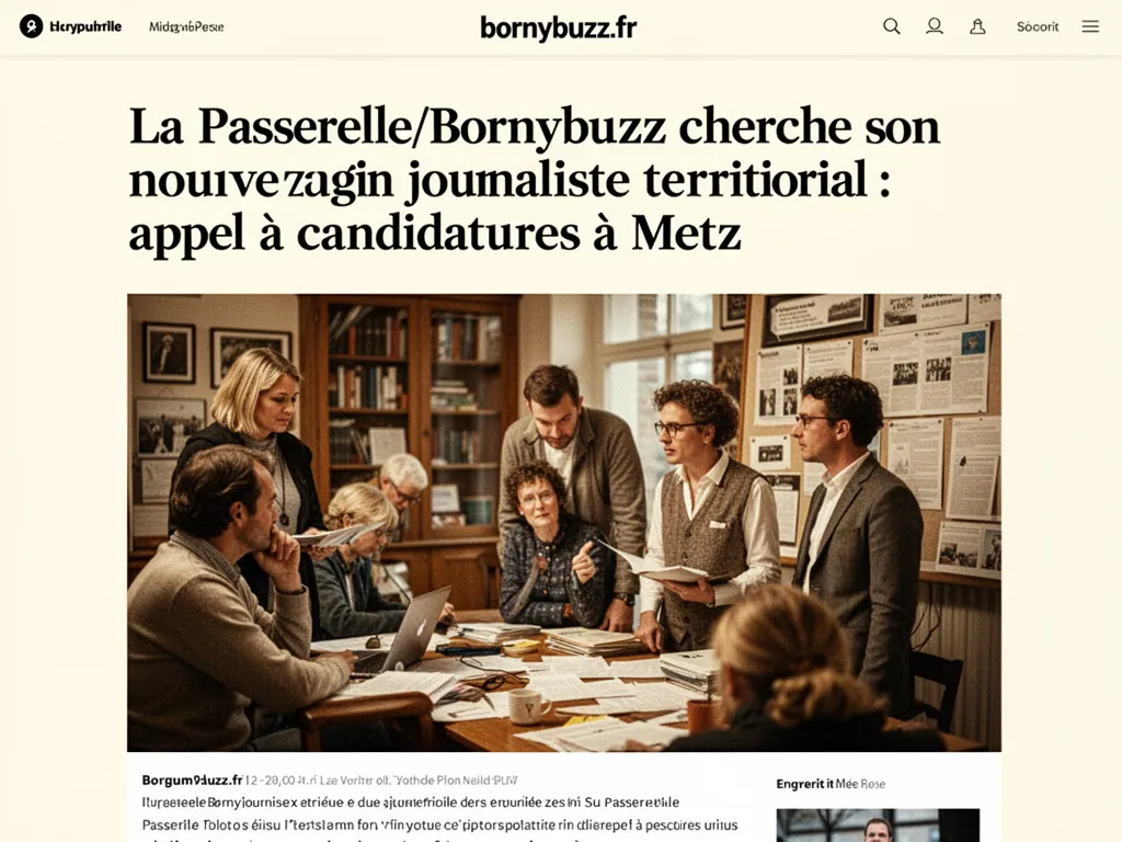 La Passerelle/Bornybuzz cherche son nouveau journaliste territorial : appel à candidatures à Metz