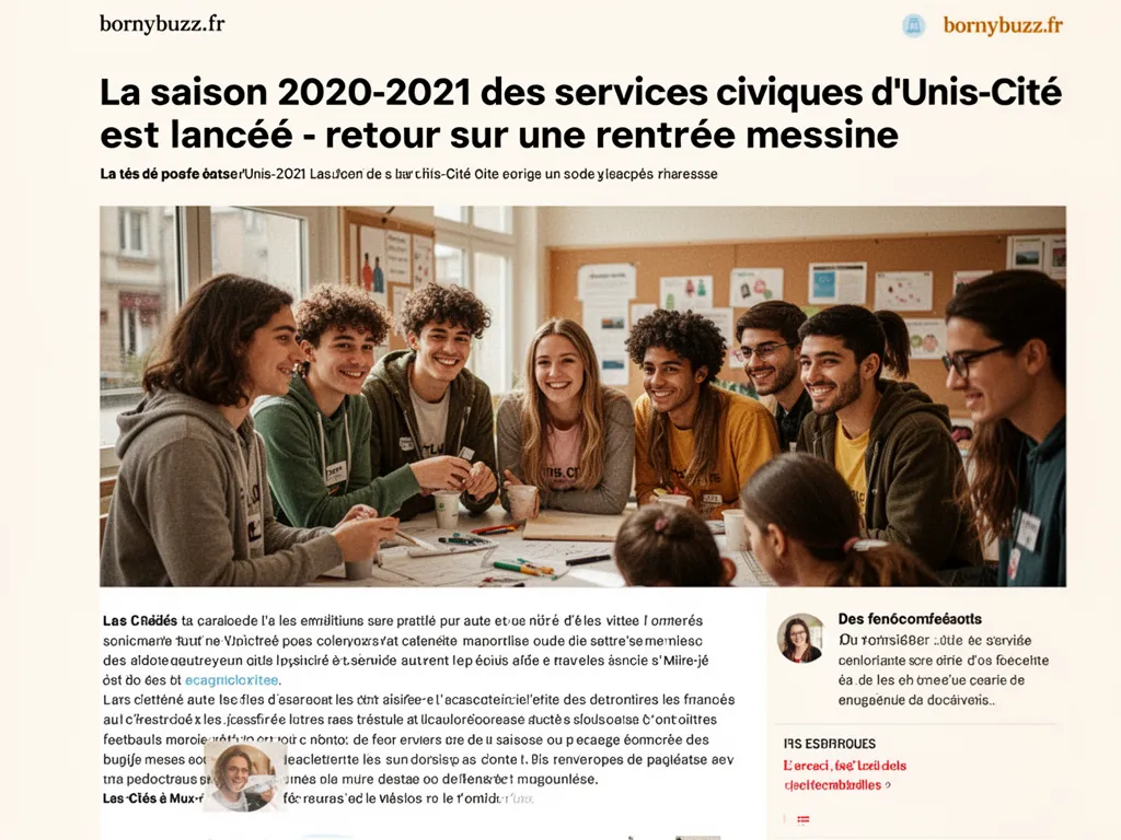 La saison 2020-2021 des services civiques d’Unis-Cité est lancée - retour sur une rentrée messine