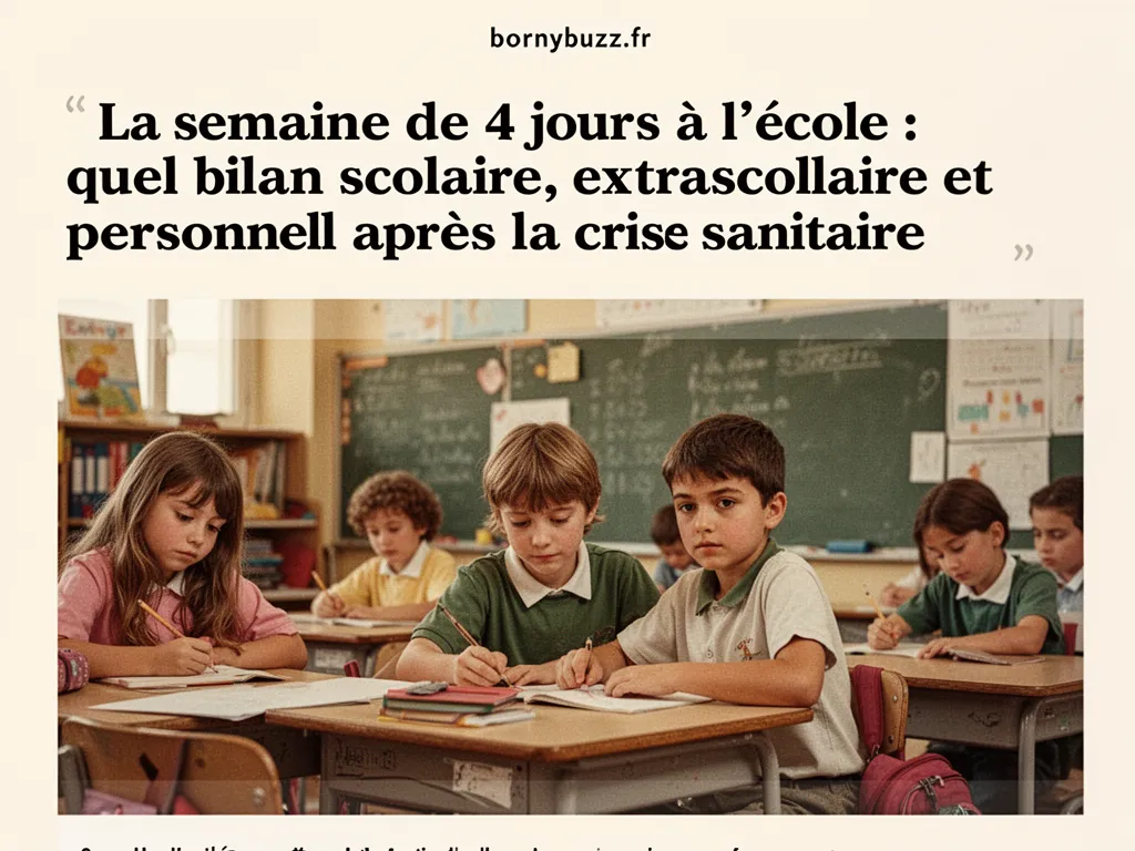 La semaine de 4 jours à l’école : quel bilan scolaire, extrascolaire et personnel après la crise sanitaire