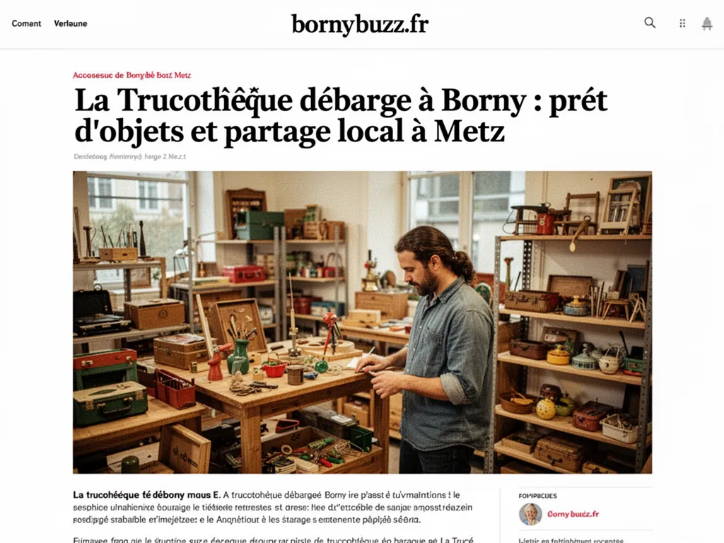 La Trucothèque débarque à Borny : prêt d’objets et partage local à Metz