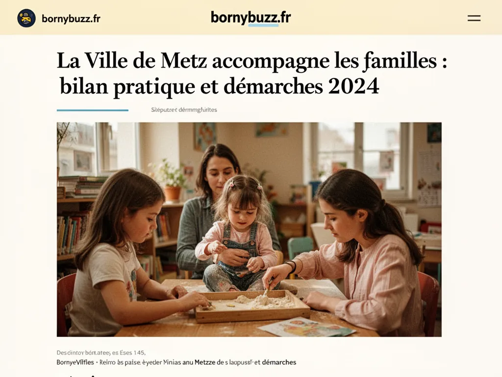 La Ville de Metz accompagne les familles : bilan pratique et démarches 2024