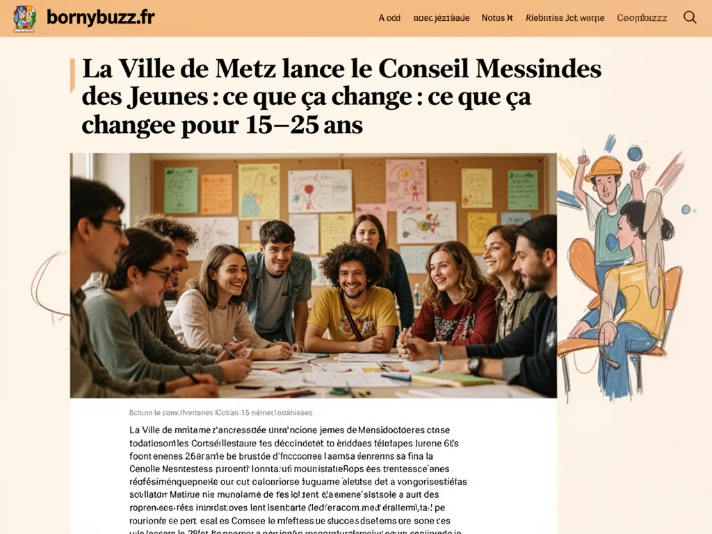 La Ville de Metz lance le Conseil Messin des Jeunes : ce que ça change pour 15–25 ans