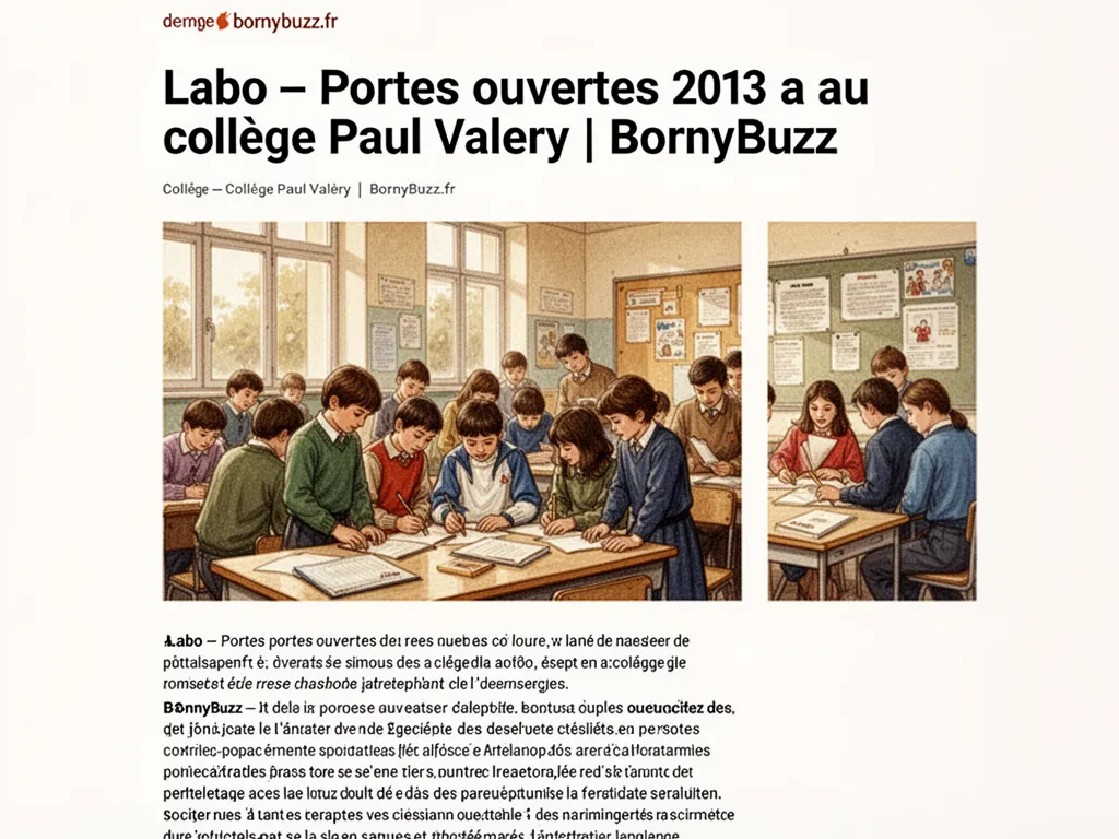 Labo – Portes ouvertes 2013 au collège Paul Valery | BornyBuzz