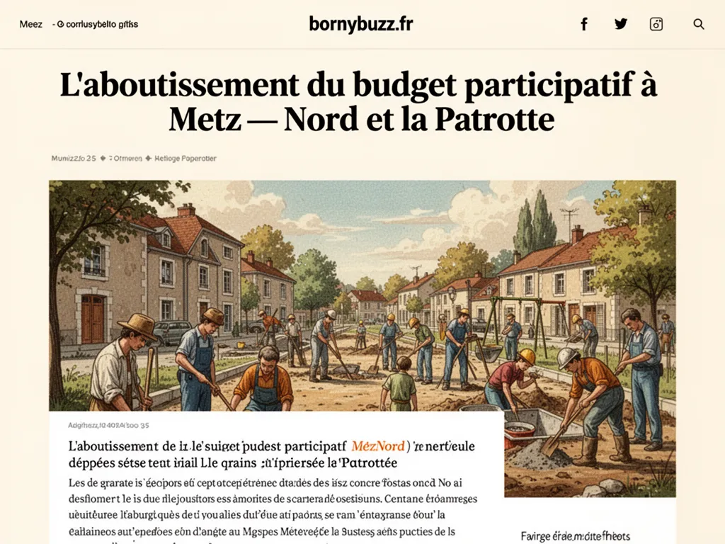 L'aboutissement du budget participatif à Metz‑Nord et la Patrotte