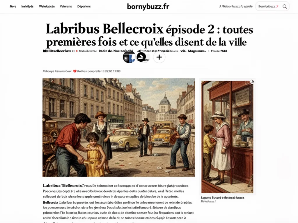 Labribus Bellecroix épisode 2 : toutes premières fois et ce qu'elles disent de la ville