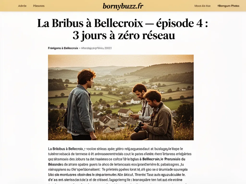 La Bribus à Bellecroix : épisode 4 : 3 jours à zéro réseau