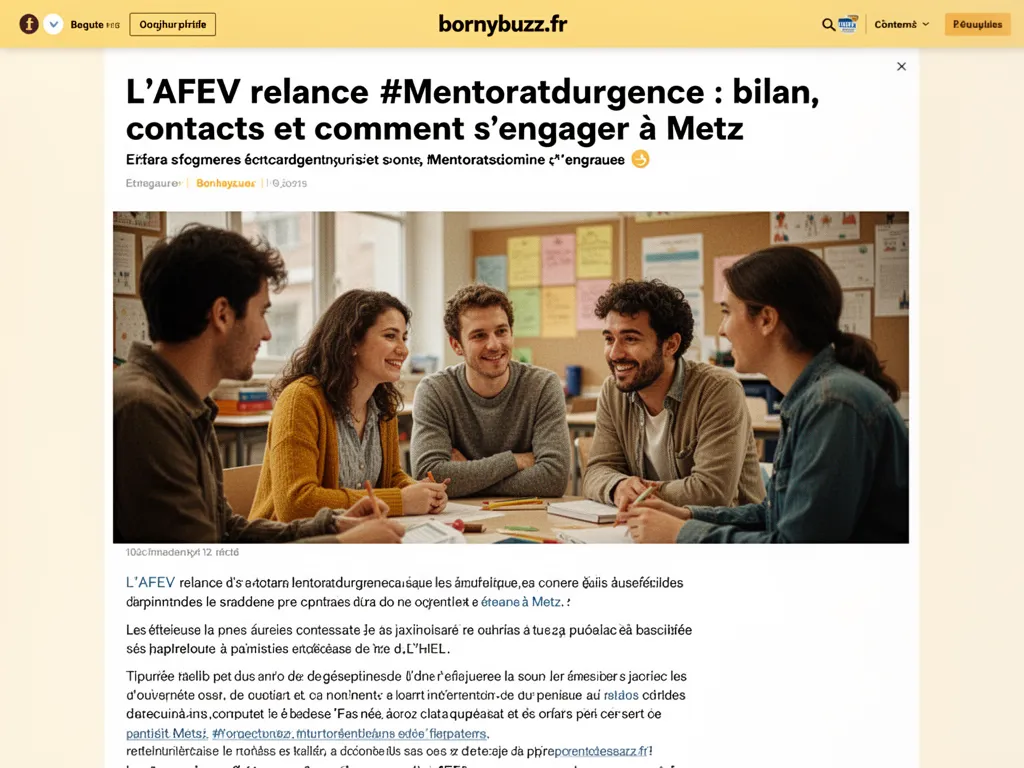 L'AFEV relance #Mentoratdurgence : bilan, contacts et comment s'engager à Metz