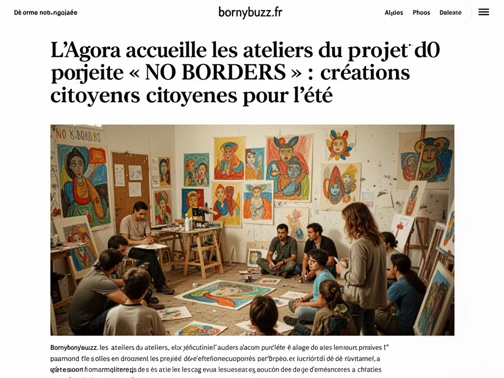 L'Agora accueille les ateliers du projet « NO BORDERS » : créations citoyennes pour l'été