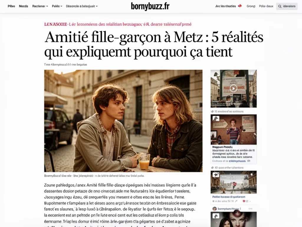 Amitié fille‑garçon à Metz : 5 réalités qui expliquent pourquoi ça tient