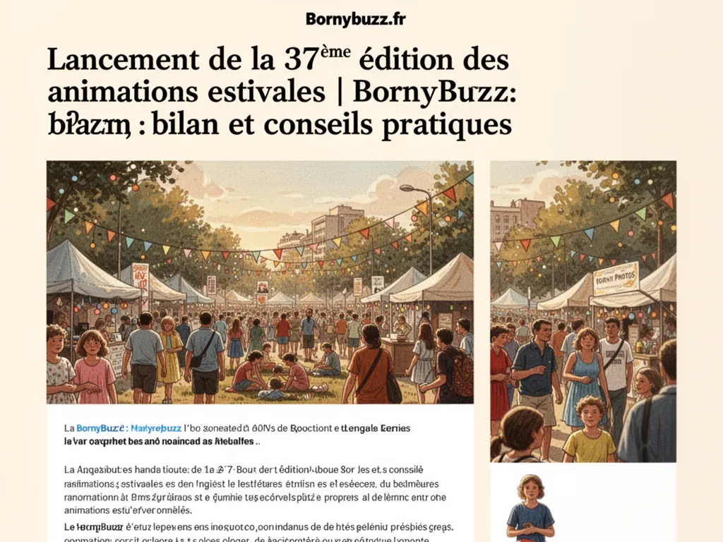 Lancement de la 37ème édition des animations estivales | BornyBuzz : bilan et conseils pratiques