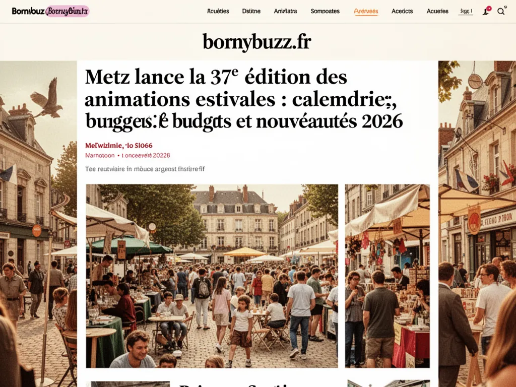 Metz lance la 37e édition des animations estivales : calendrier, budgets et nouveautés 2026