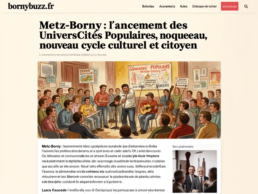 Metz-Borny : lancement des UniversCités Populaires, nouveau cycle culturel et citoyen