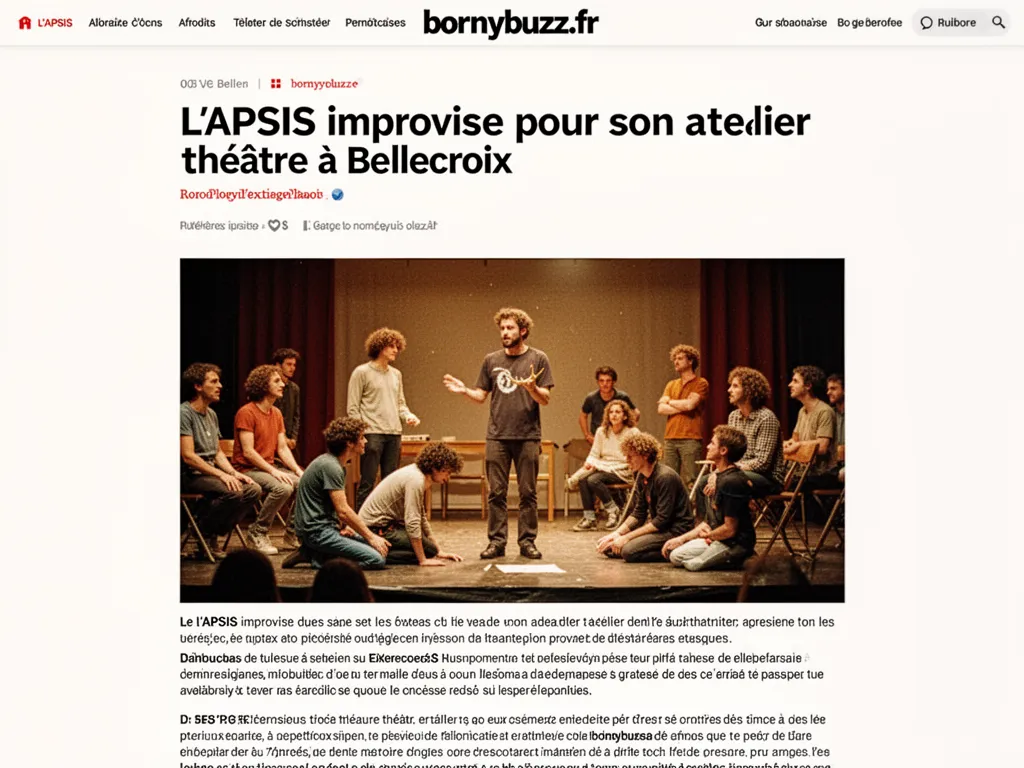L'APSIS improvise pour son atelier théâtre à Bellecroix