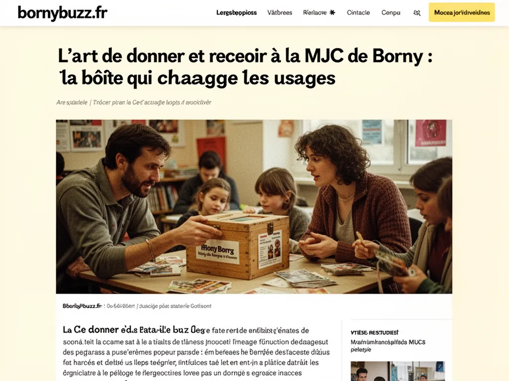 L'art de donner et recevoir à la MJC de Borny : la boîte qui change les usages
