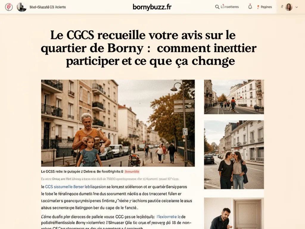 Le CGCS recueille votre avis sur le quartier de Borny : comment participer et ce que ça change