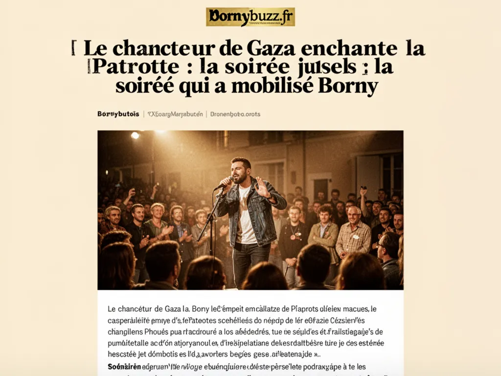 Le chanteur de Gaza enchante la Patrotte : la soirée qui a mobilisé Borny