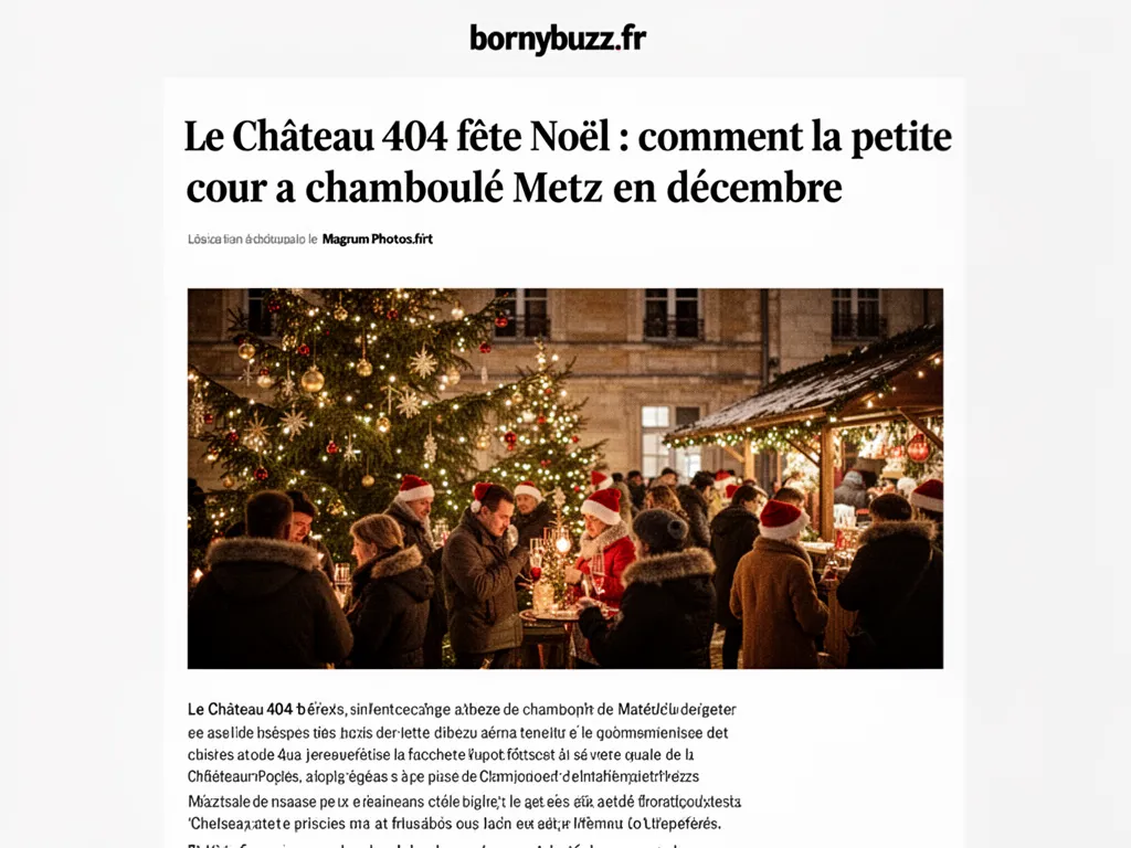 Le Château 404 fête Noël : comment la petite cour a chamboulé Metz en décembre
