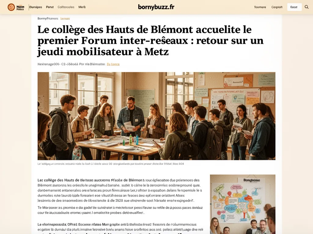 Le collège des Hauts de Blémont accueille le premier Forum inter-réseaux : retour sur un jeudi mobilisateur à Metz
