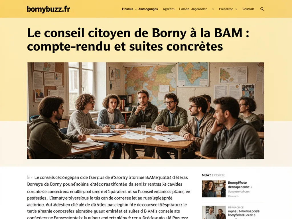 Le conseil citoyen de Borny à la BAM : compte‑rendu et suites concrètes