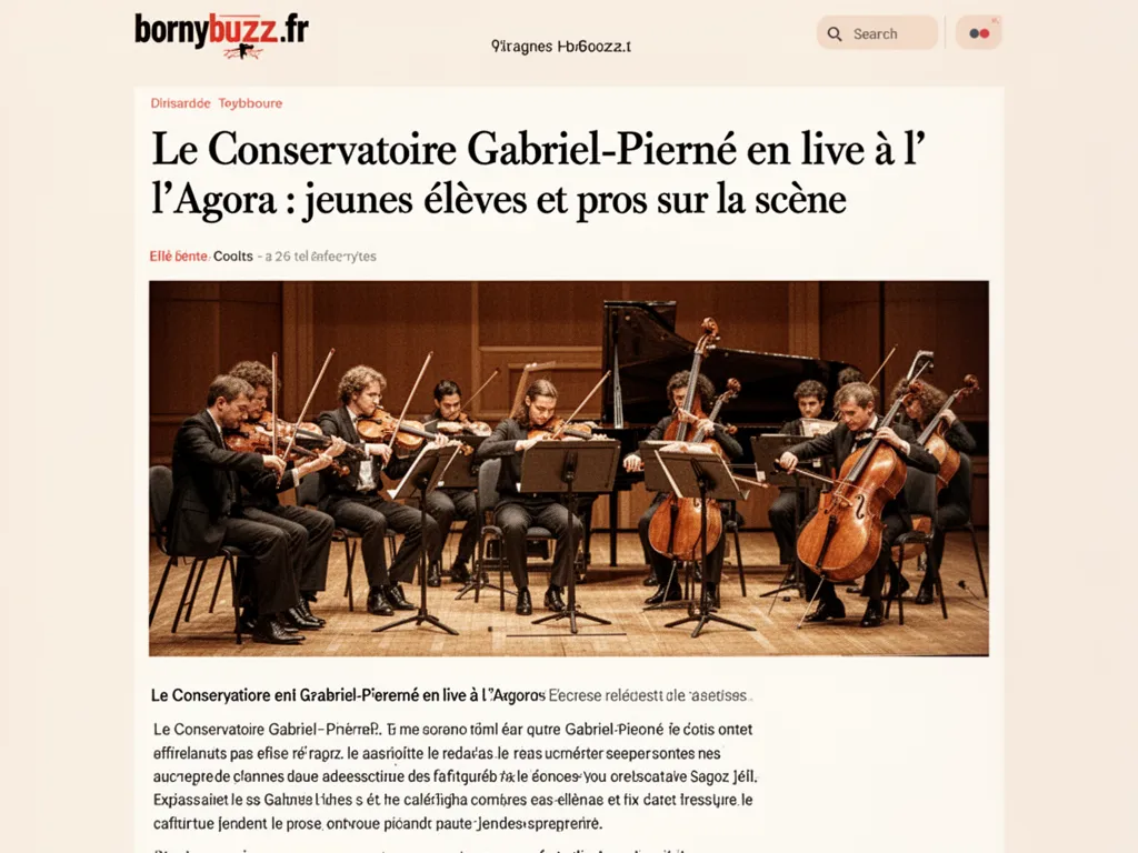 Le Conservatoire Gabriel-Pierné en live à l'Agora : jeunes élèves et pros sur la scène