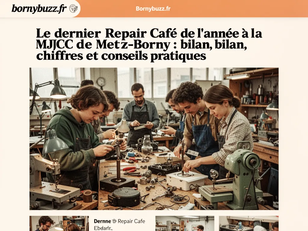 Le dernier Repair Café de l'année à la MJC de Metz-Borny : bilan, chiffres et conseils pratiques
