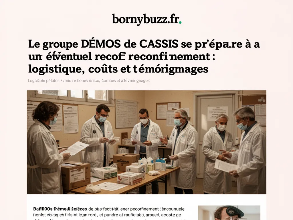 Le groupe DÉMOS de CASSIS se prépare à un éventuel reconfinement : logistique, coûts et témoignages