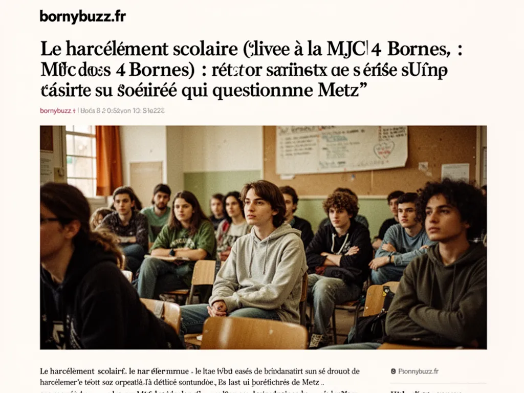 Le harcèlement scolaire (live à la MJC des 4 Bornes) : retour sur une soirée qui questionne Metz