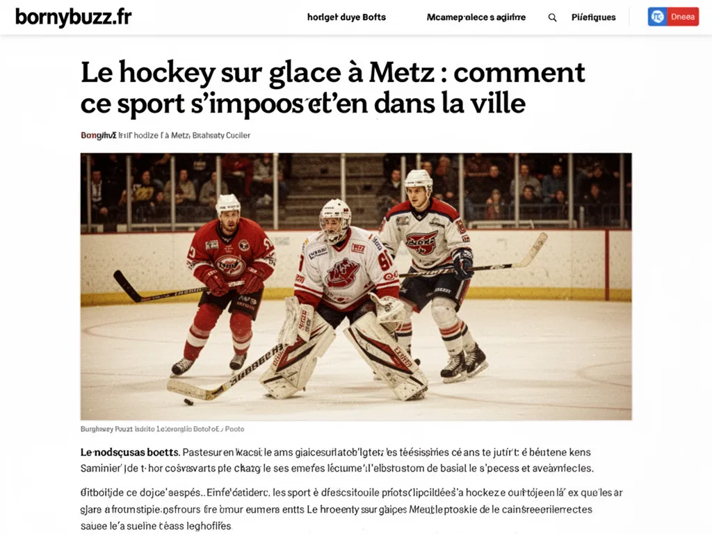 Le hockey sur glace à Metz : comment ce sport s'impose dans la ville