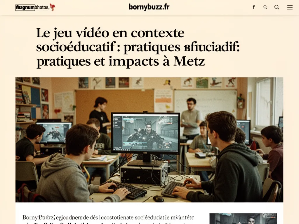Le jeu vidéo en contexte socioéducatif : pratiques et impacts à Metz