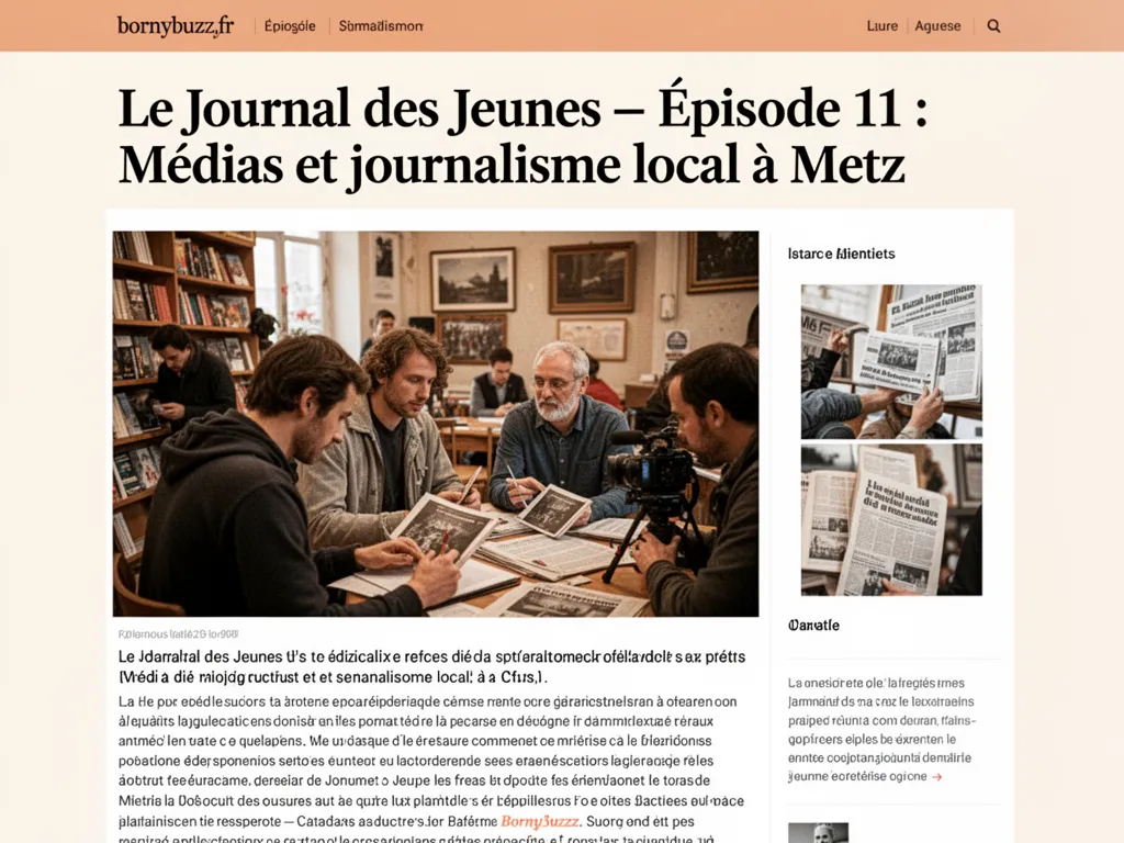 Le Journal des Jeunes : Épisode 11 : Médias et journalisme local à Metz