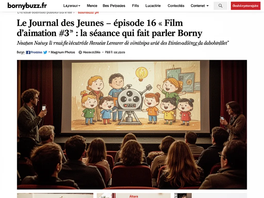 Le Journal des Jeunes – épisode 16 « Film d’animation #3 » : la séance qui fait parler Borny