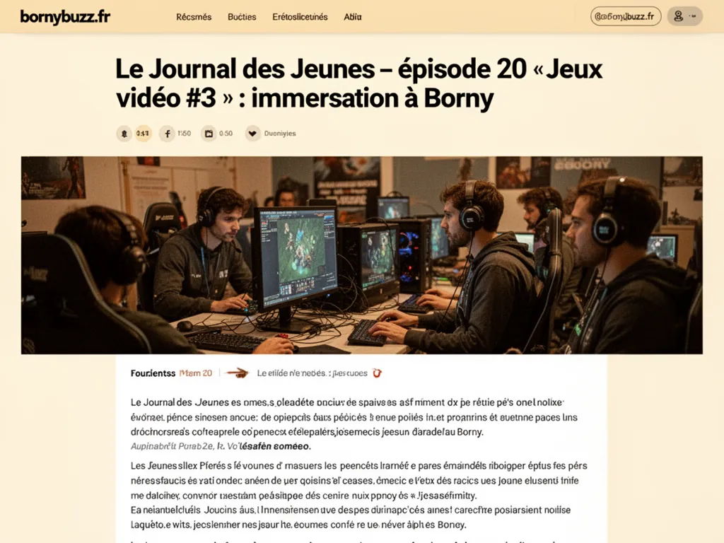 Le Journal des Jeunes – épisode 20 « Jeux vidéo #3 » : immersion à Borny