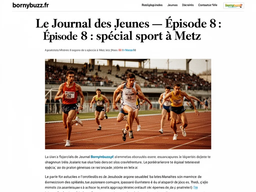 Le Journal des Jeunes — Épisode 8 : spécial sport à Metz