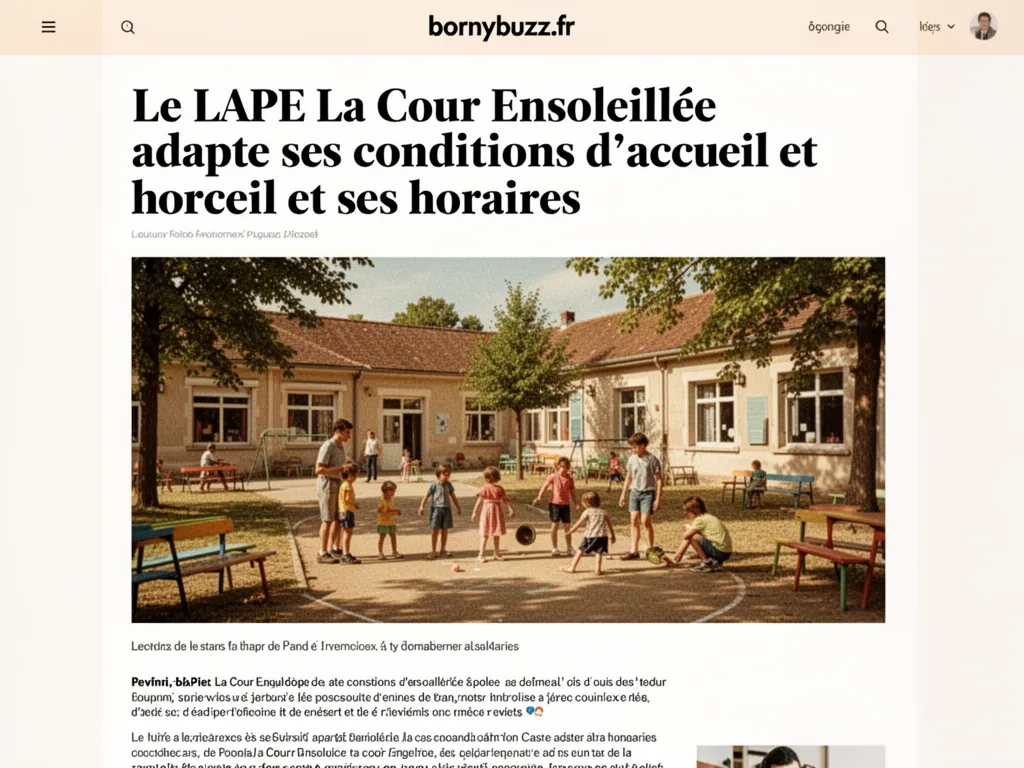 Le LAPE La Cour Ensoleillée adapte ses conditions d’accueil et ses horaires