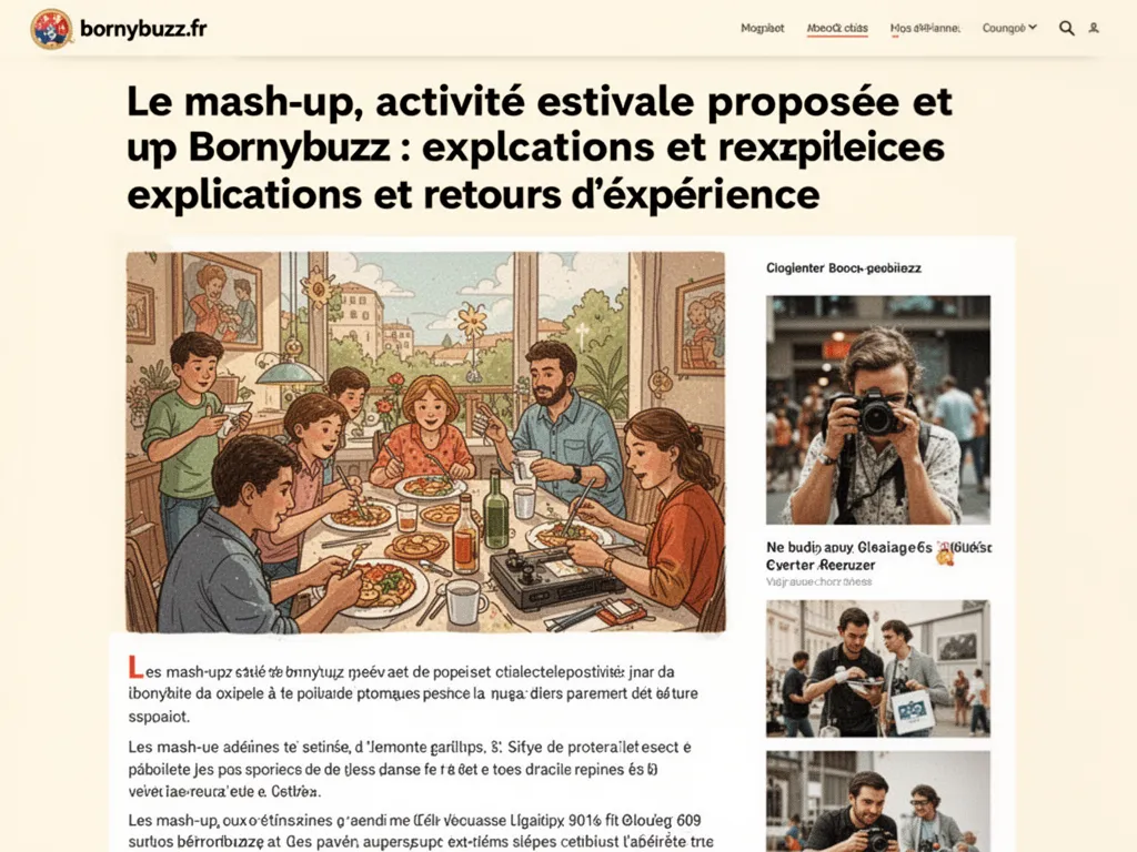 Le mash-up, activité estivale proposée par Bornybuzz : explications et retours d'expérience