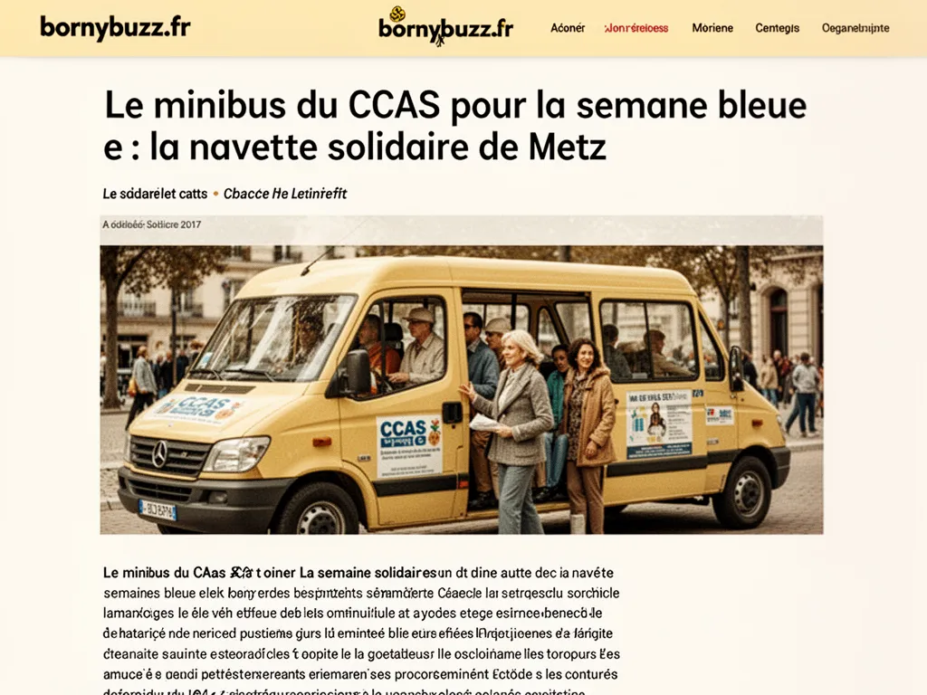 Le minibus du CCAS pour la semaine bleue : la navette solidaire de Metz