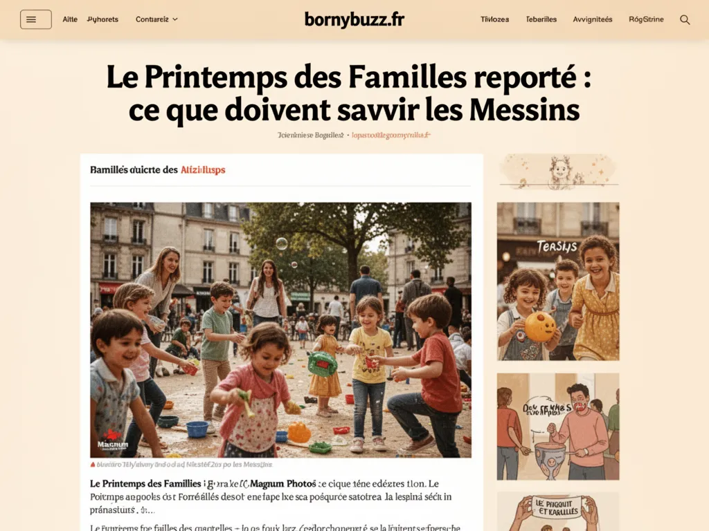 Le Printemps des Familles reporté : ce que doivent savoir les Messins