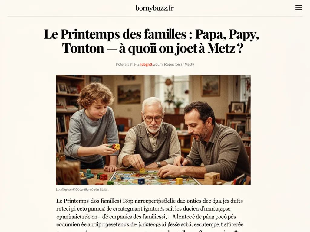 Le Printemps des familles : Papa, Papy, Tonton — à quoi on joue à Metz ?