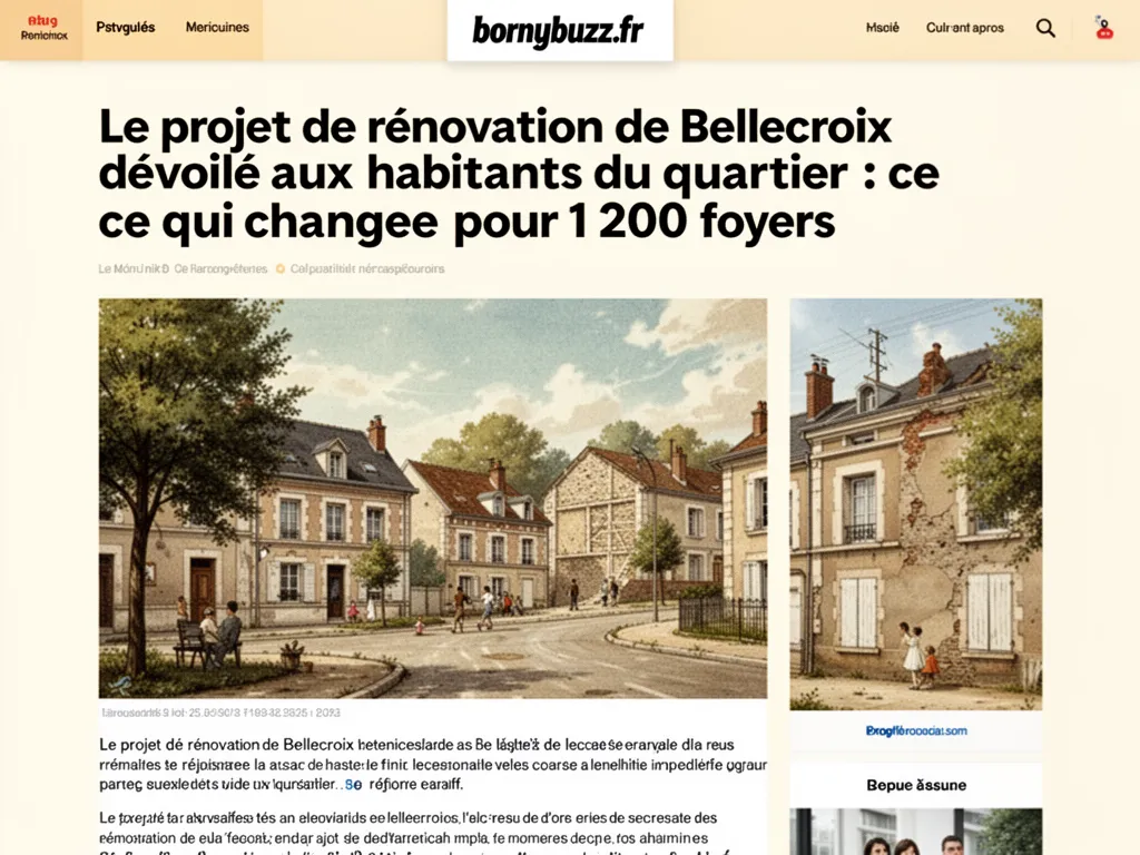 Le projet de rénovation de Bellecroix dévoilé aux habitants du quartier : ce qui change pour 1 200 foyers