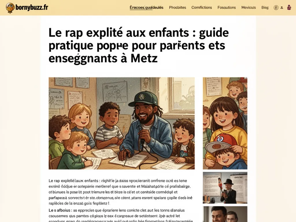 Le rap expliqué aux enfants : guide pratique pour parents et enseignants à Metz