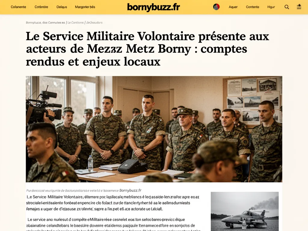 Le Service Militaire Volontaire présenté aux acteurs de Metz Borny : comptes rendus et enjeux locaux
