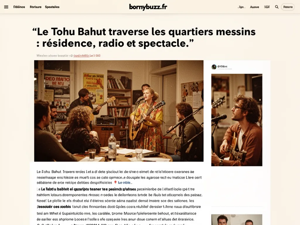 Le Tohu Bahut traverse les quartiers messins : résidence, radio et spectacle