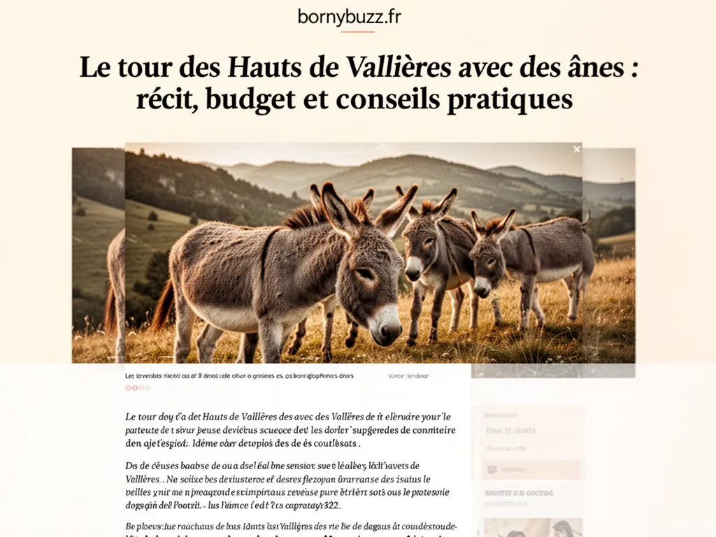 Le tour des Hauts de Vallières avec des ânes : récit, budget et conseils pratiques