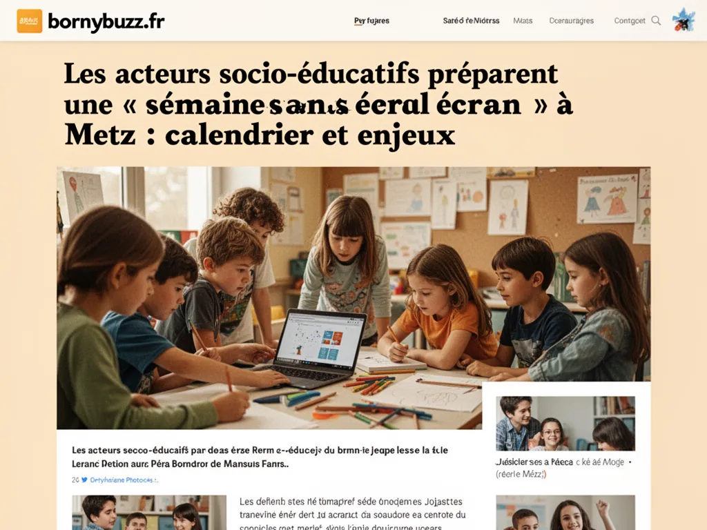 Les acteurs socio-éducatifs préparent une « semaine sans écran » à Metz : calendrier et enjeux